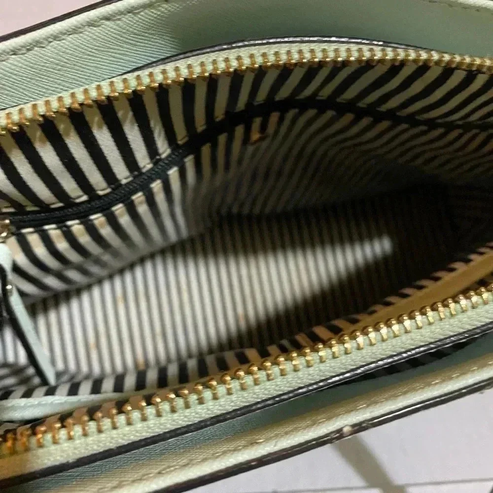 Kate spade green saffiano leather satchel handbag